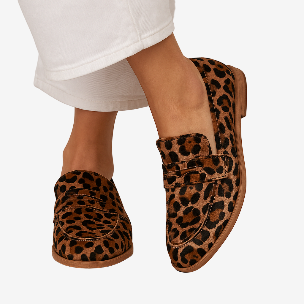 EWA | Mokasíny s leopardím vzorem 0