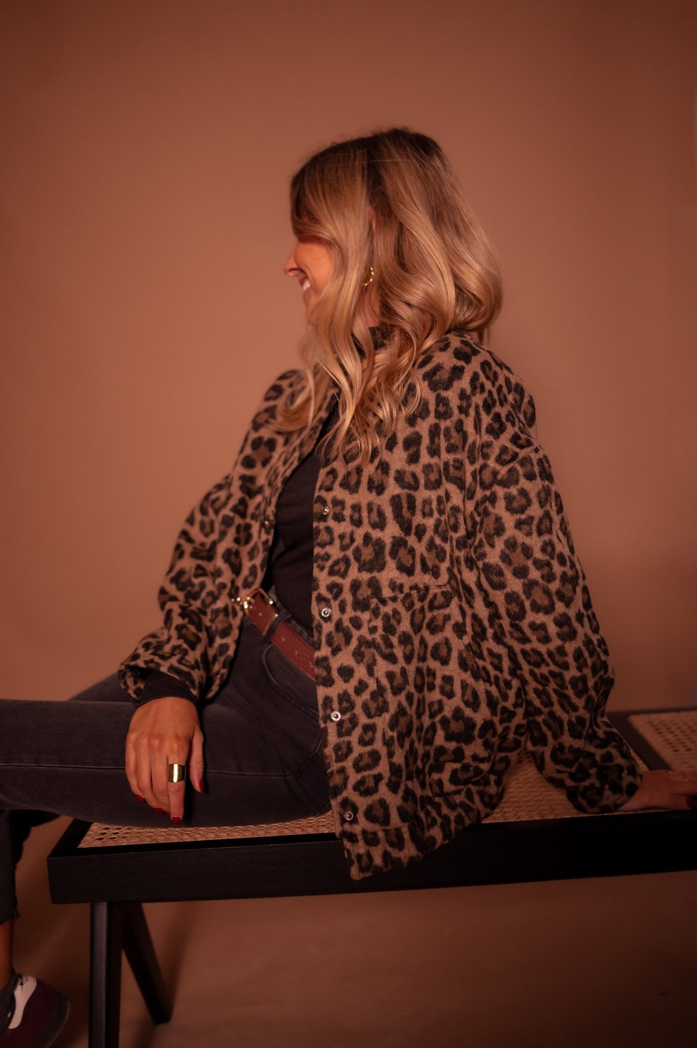 OLIVIE | Bunda s leopardím vzorem 3