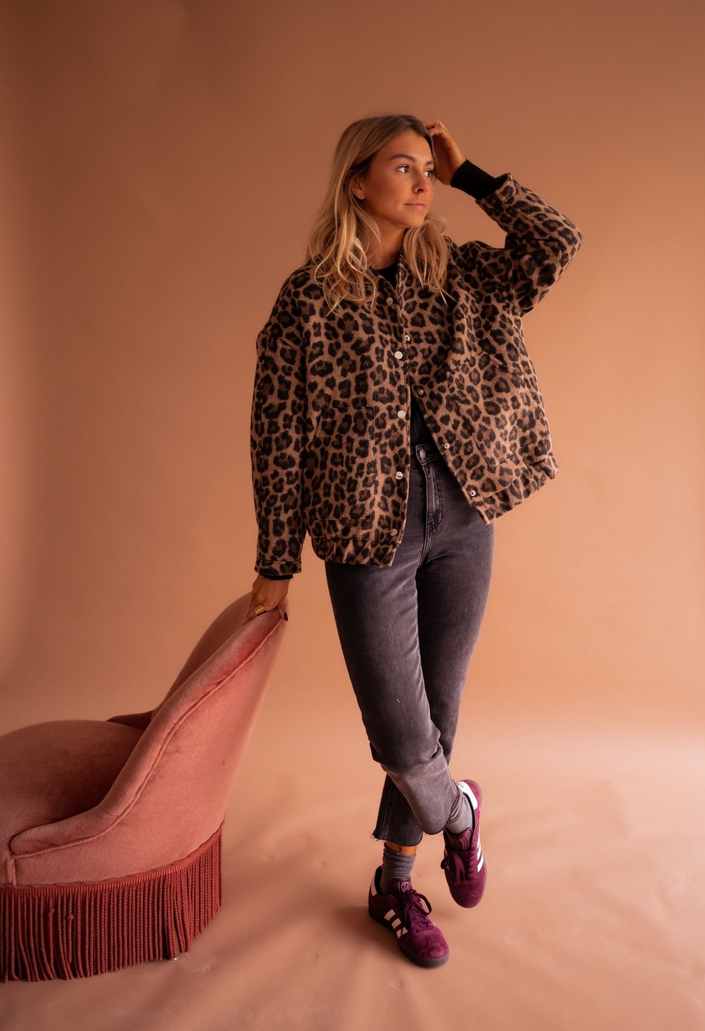 OLIVIE | Bunda s leopardím vzorem 4