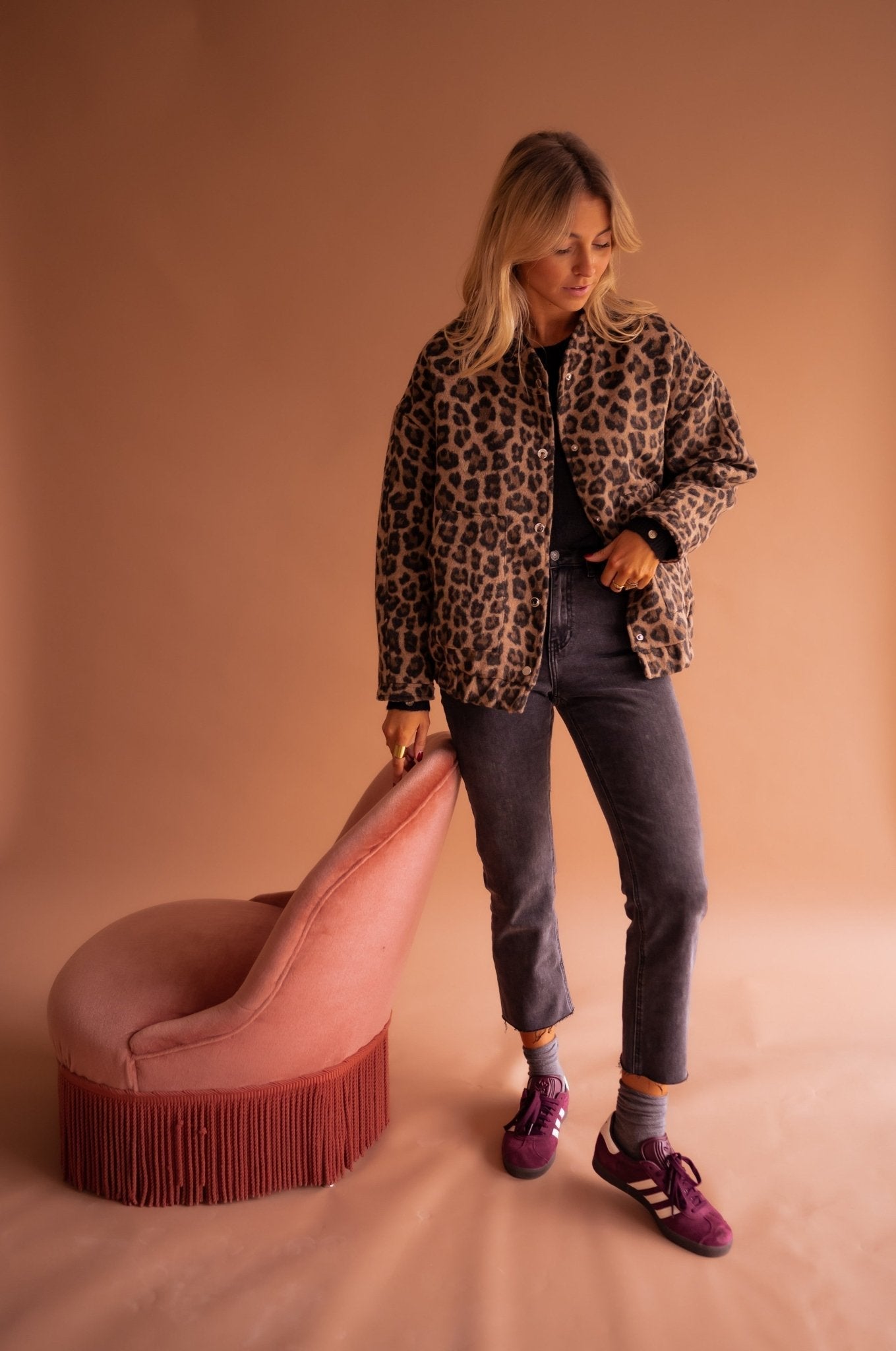 OLIVIE | Bunda s leopardím vzorem 5