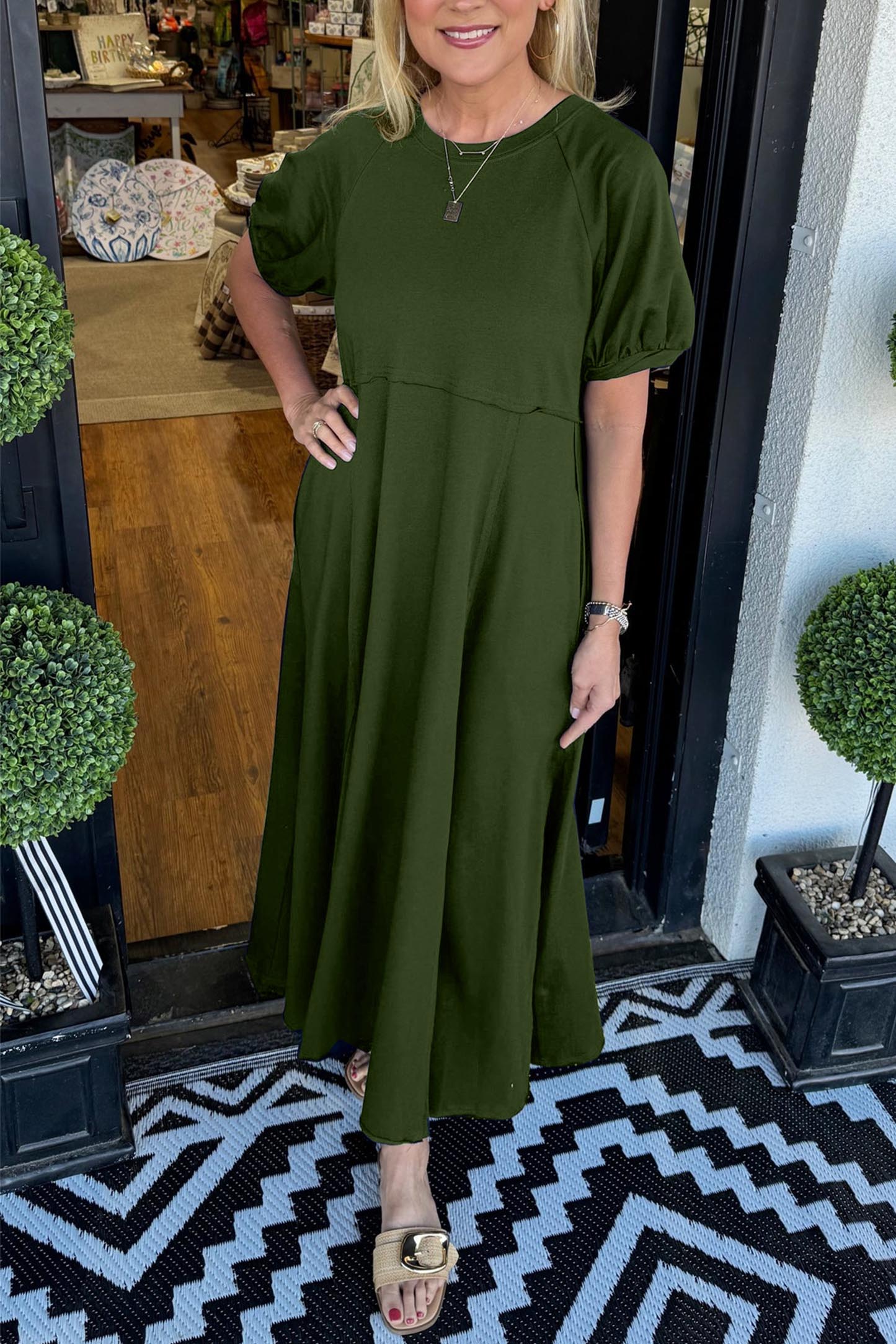 TEREZA | Maxi šaty s nabíranými rukávy 10